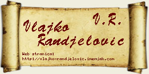 Vlajko Ranđelović vizit kartica